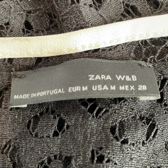 ZARA black lace top, size Medium - Picture 4 of 5